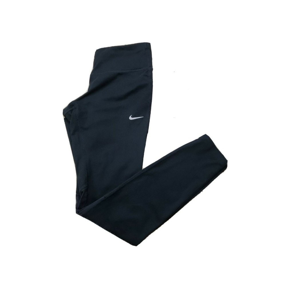 Nike Dri-fit Running Tights Black Reflective Dots Vented Mesh Joint XS